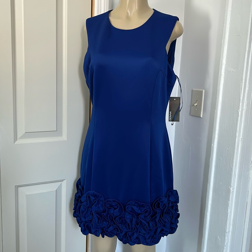 DONNA RICCO  CUP CAKE -HEN  DRESS. COLOR ROYAL BLUE